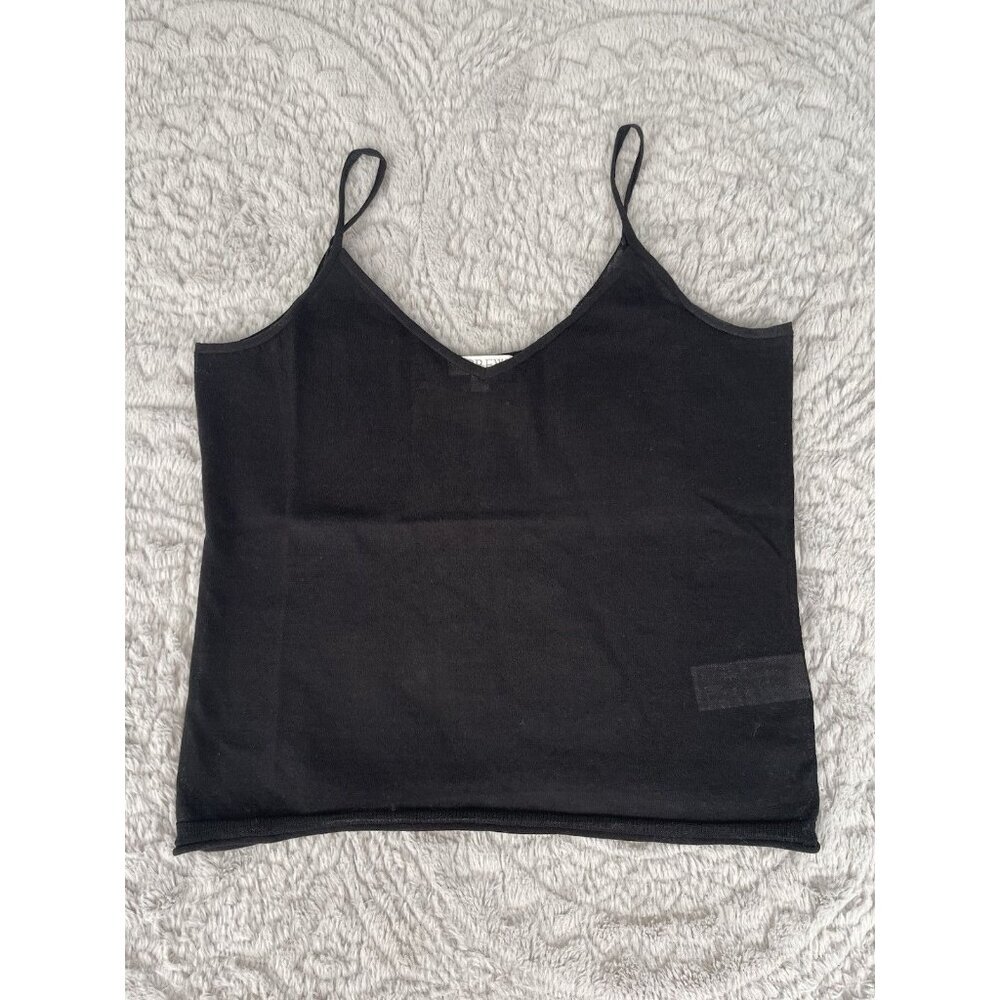 J. Crew Cotton Gauze Tank Top Size L Black NWT